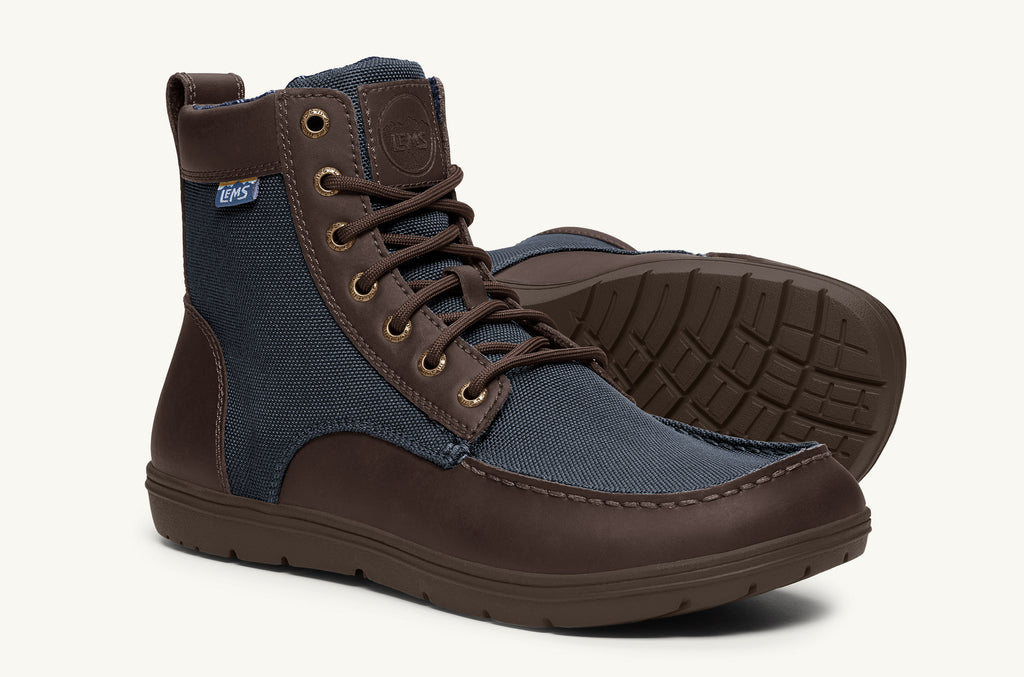 Boulder Lems Nylon Botas Hombre Azul Marino Marrones | ABV8943NB